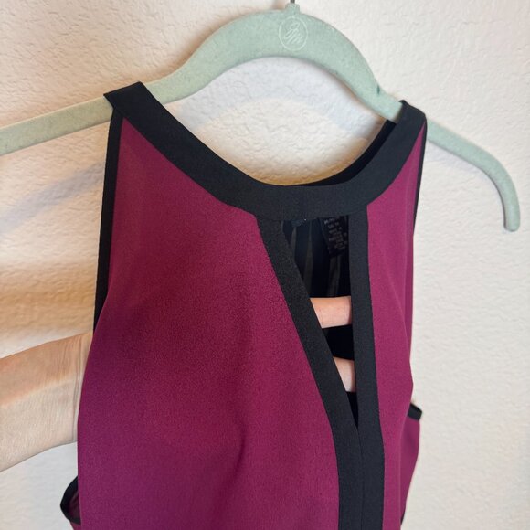 Kenneth Cole Pleated Halter Top/Tunic Size Medium - Fuchsia and Black - Picture 6 of 6